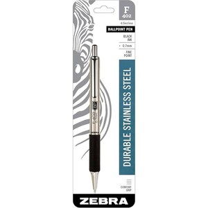 Zebra F-402 Retractable Ballpoint Pen Black ink